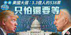 美國大選：3.3億人的538票 只怕還要等