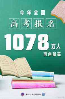 全國高考報名1078萬人再創(chuàng)新高