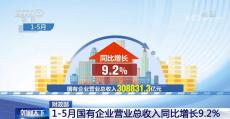 1—5月全國國有企業(yè)營業(yè)總收入達(dá)308831.3億元 同比增長9.2%