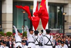 香港回歸祖國26周年隆重舉行升旗儀式